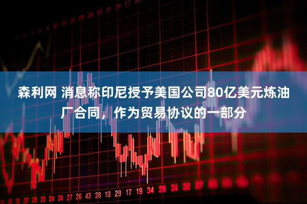 森利网 消息称印尼授予美国公司80亿美元炼油厂合同，作为贸易协议的一部分