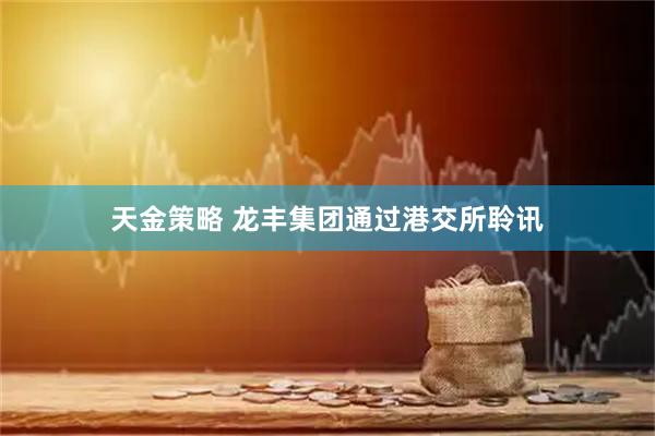 天金策略 龙丰集团通过港交所聆讯